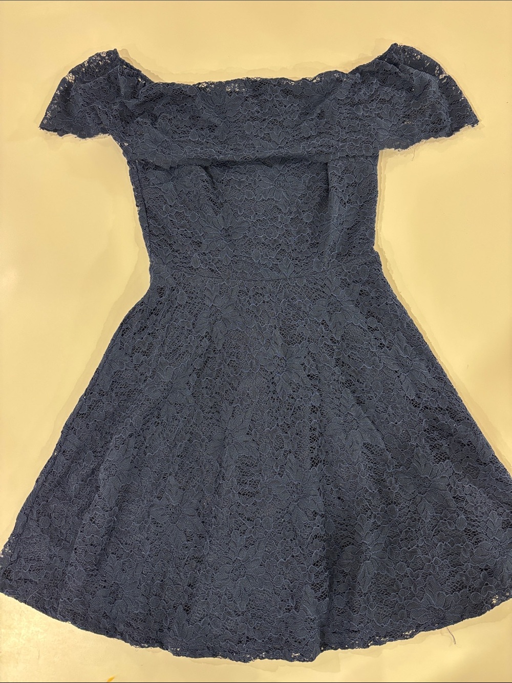 Charlotte Russe | Navy Lace Off-Shoulder Dress